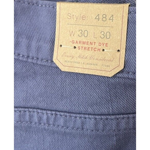 NWT J. Crew Size 30/30 484 Slim-fit garment-dyed five-pocket pant In Dusty Navy - Picture 9 of 10